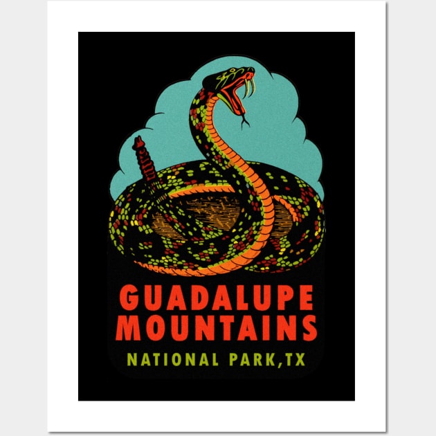 Guadalupe Mountains National Park Texas Vintage Wall Art by Hilda74